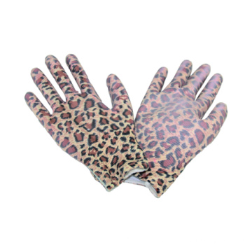 13G Knitted Seamless Printing Polyster Liner Glove with PU Coated